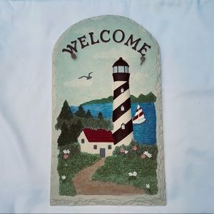Lighthouse Dimensional Landscape plaque Welcome
